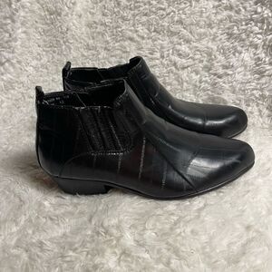 Antonio Cerrelli Elite Men’s SyntheticBlack ankle boots side zipper SZ12